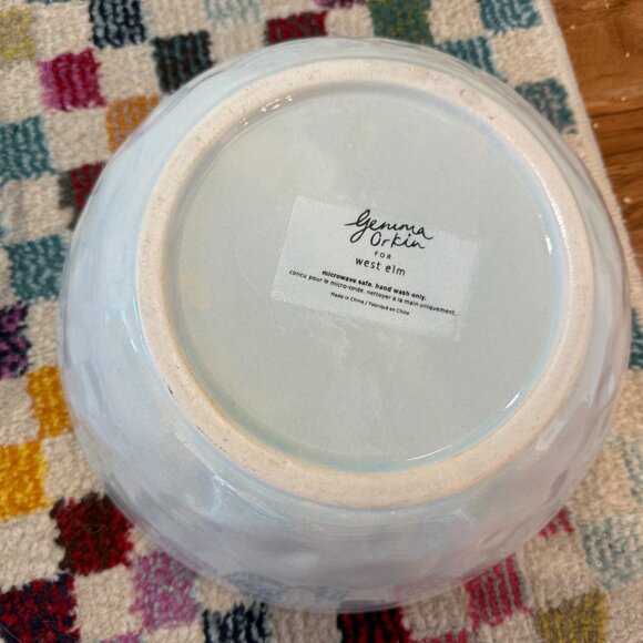 GEMMA ORKIN ⭐️ WEST ELM 11” Serving Bowl Pasta Bowl w Wrought Iron Frame - Picture 3 of 6